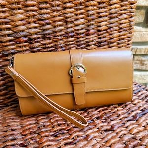 Leather clutch purse